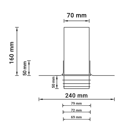 Aufstockelement DN60-80