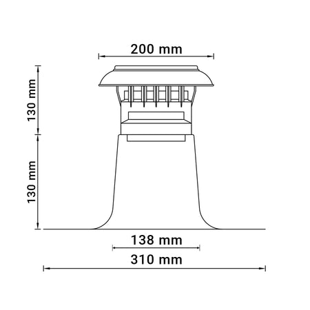 Flachdachentlüfter DN90-100