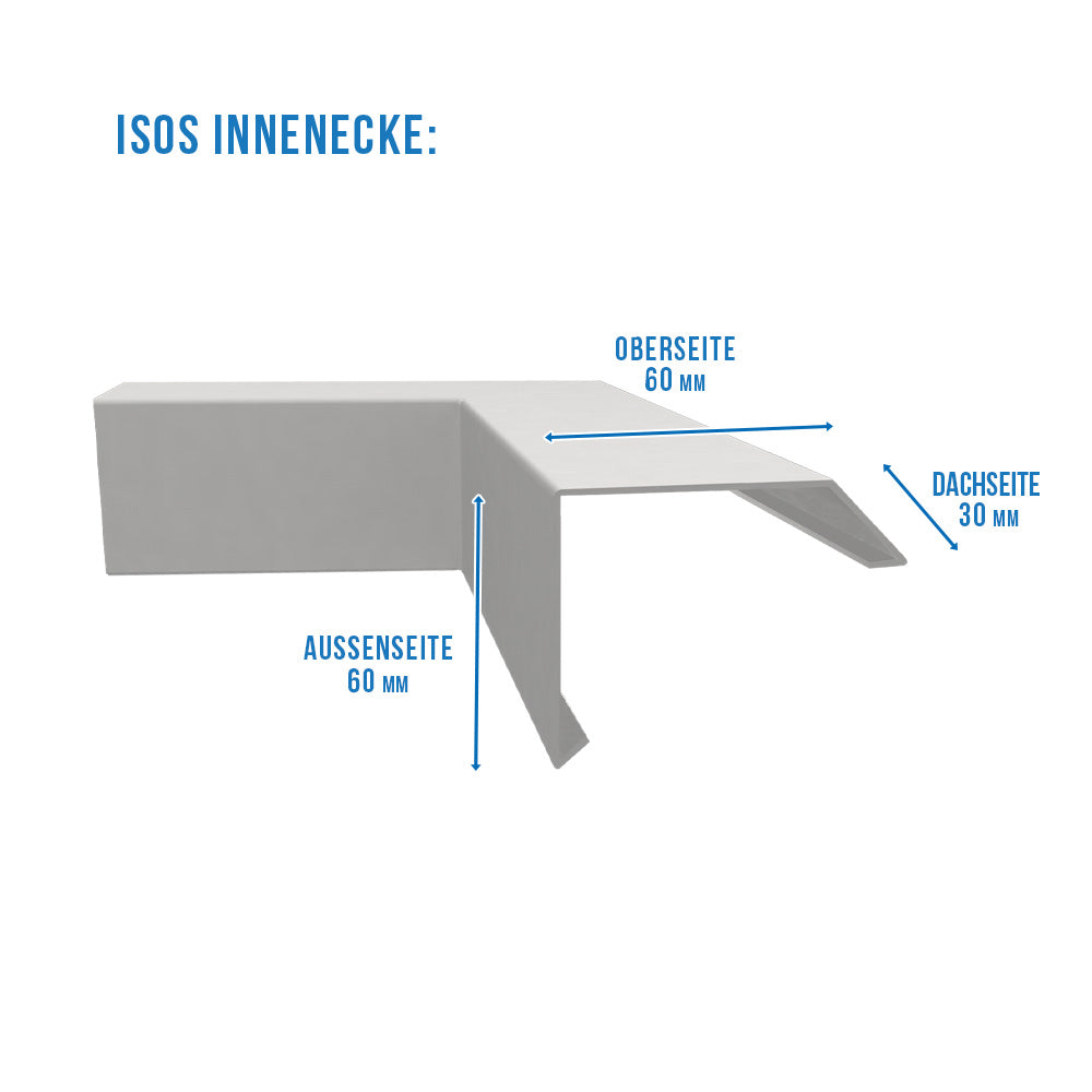 Innenecke ISOS 90° Silber RAL 9006