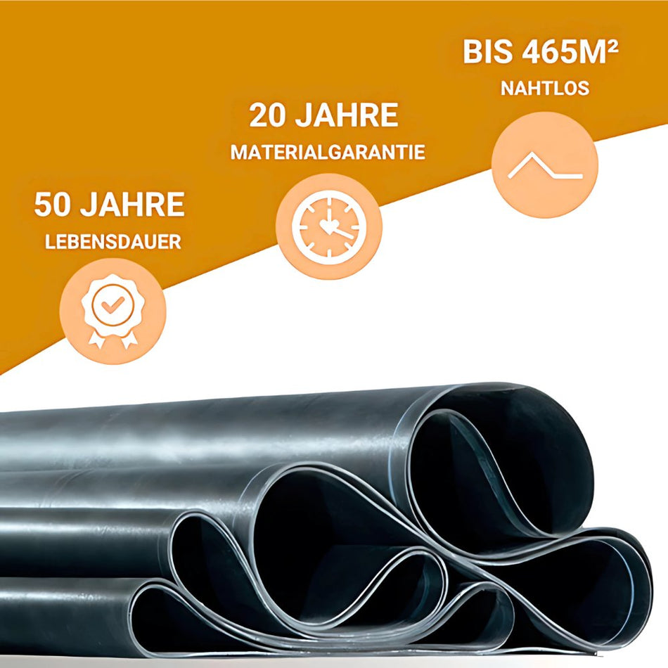 DACHPROTECT EPDM Dachfolie Schwarz im Zuschnitt